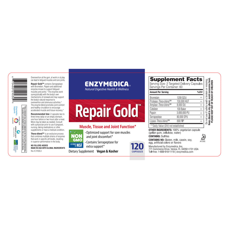 Enzymedica Repair Gold 120 Capsules - DailyVita