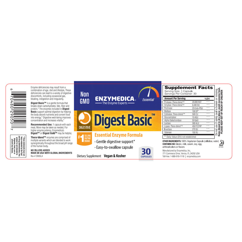 Enzymedica Digest Basic 30 Capsules - DailyVita