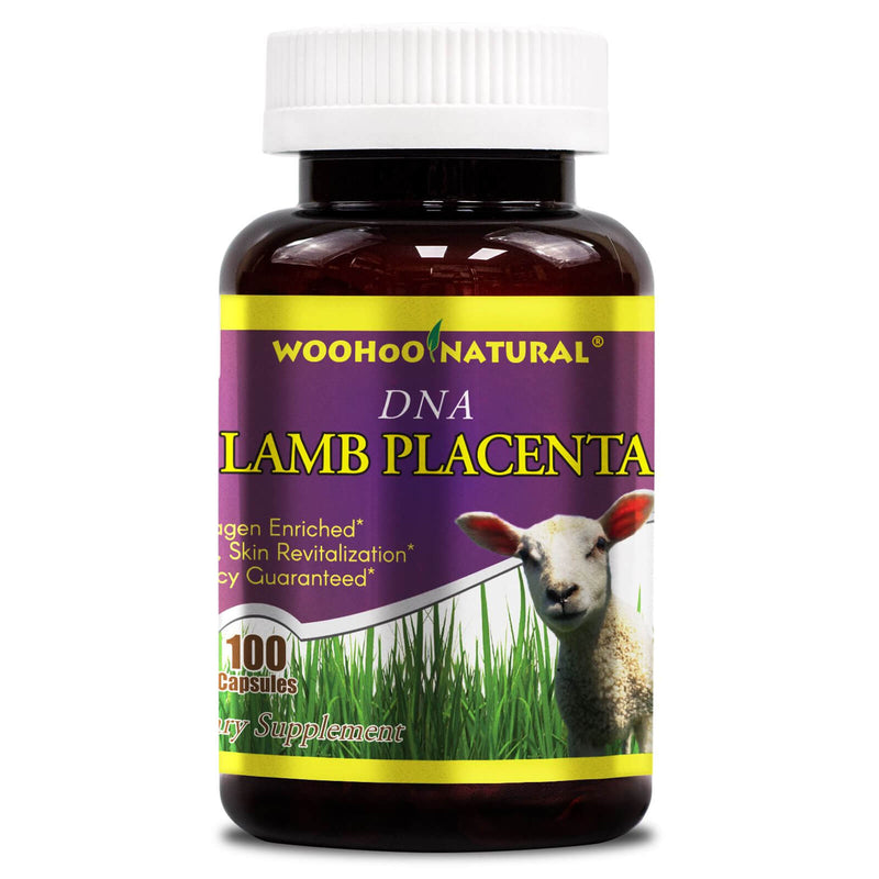Woohoo Natural DNA Lamb Placenta 800 mg 100 Capsules - DailyVita
